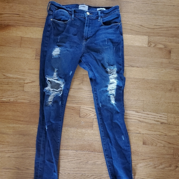 Frame Denim Le High Skinny Distressed 28 - Picture 1 of 3